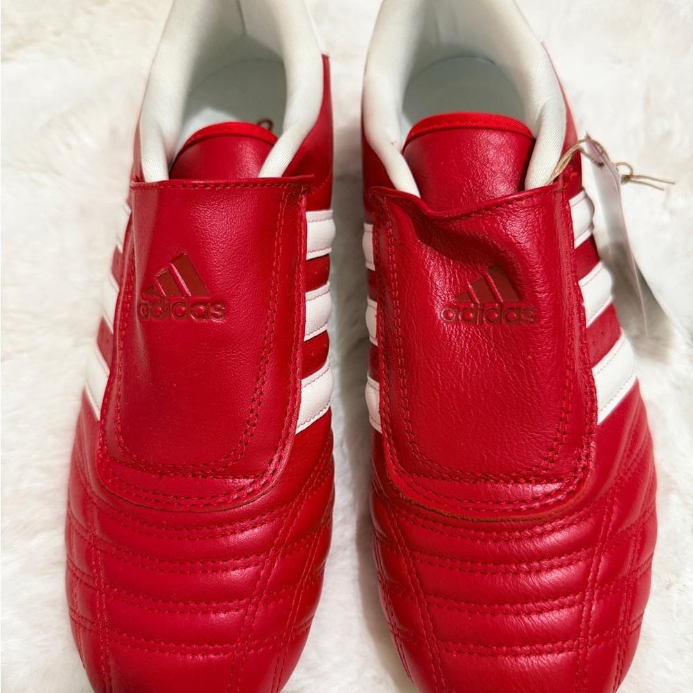 Adidas Taekwondo "Red Off White Gum Shoes Colorway Women's Size 7.5 NWT